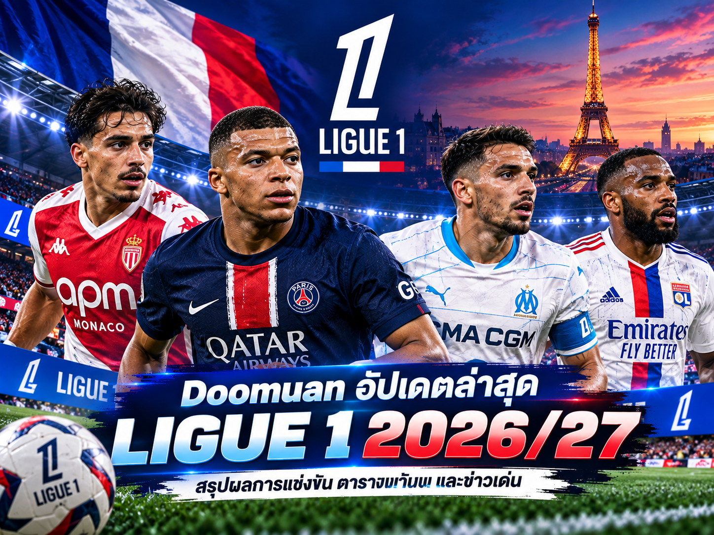 Doomuan Ligue 1 2026/27 อัปเดตล่าสุดหลังผ่าน 5 นัดแรก