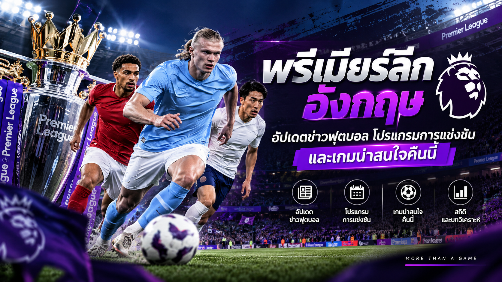 พรีเมียร์ลีก ดูบอลสดผ่าน Doomuan อัปเดตโปรแกรมฟุตบอลอังกฤษและเกมน่าสนใจ